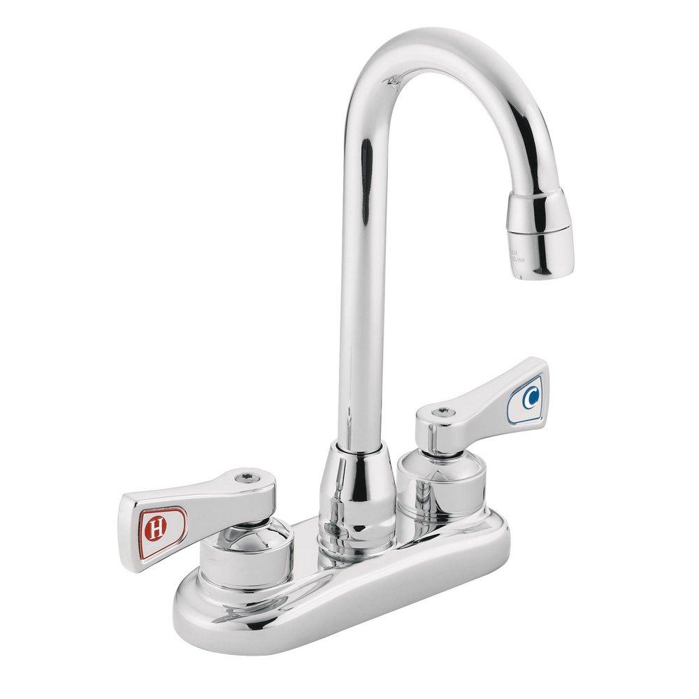 Moen Chrome 2.2 gpm Double Lever Handle Bar Faucet 