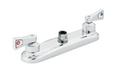 Moen Chrome 3-Hole Kitchen Sink Faucet with Double Lever Handle (Less Spout) 