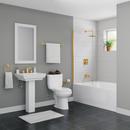 PROFLO&reg; White 60 x 42 in. Soaker Drop-In Bathtub with End Drain 