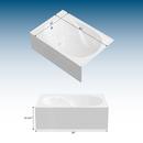 PROFLO&reg; White 60 x 42 in. Soaker Drop-In Bathtub with End Drain 
