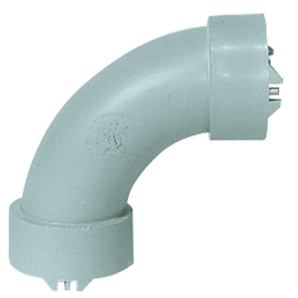 Enfield Socket Enfusion Long Sweep Straight PVC and Polypropylene 90 Degree Elbow with 1/4 Degree Bend 