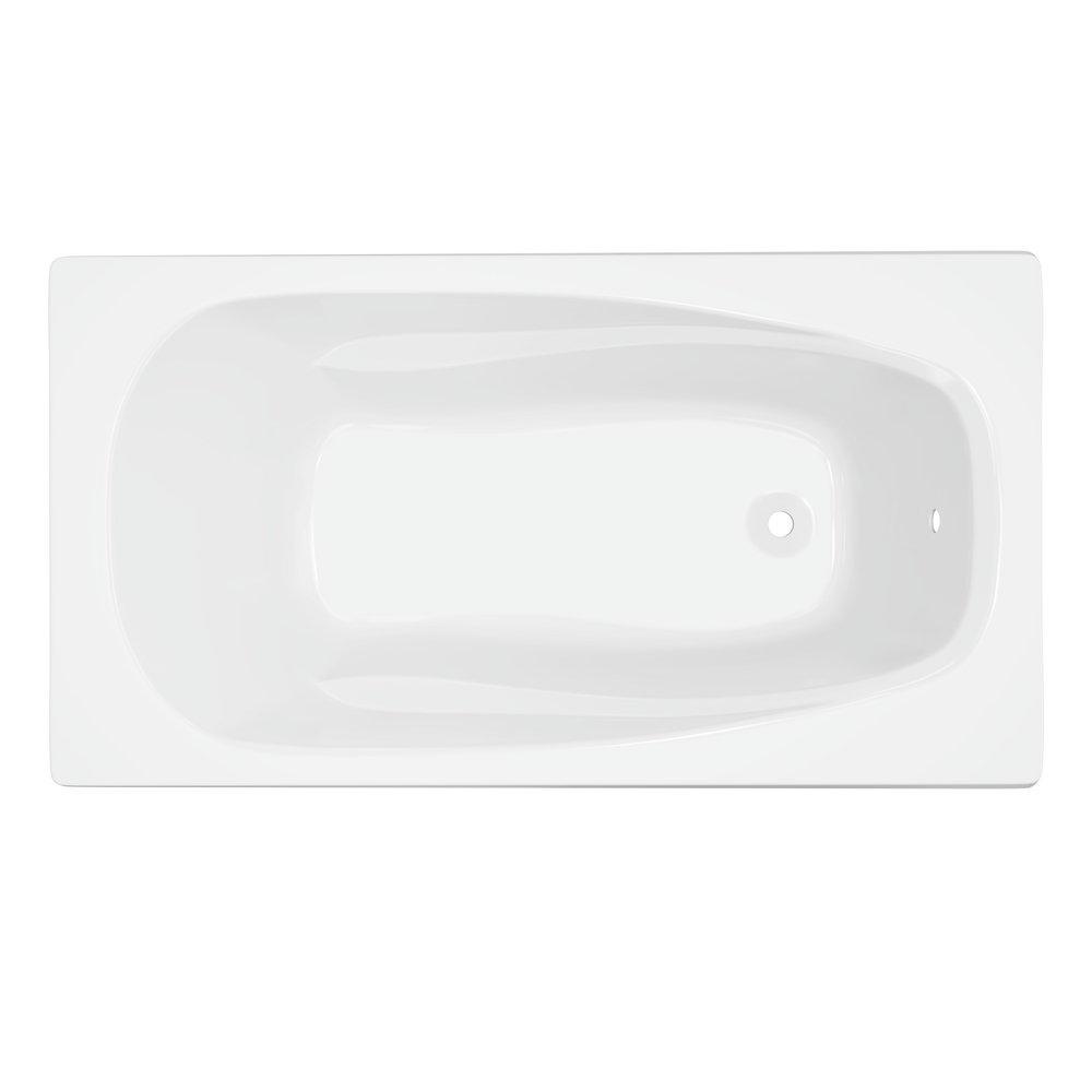 PROFLO® White 60 x 32 in. Drop-In Bathtub with End Drain in White 