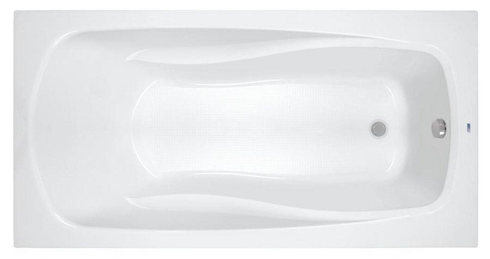 PROFLO® White 72 x 42 in. Soaker Drop-In Bathtub with End Drain 