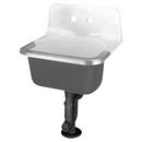24 in. Wall Mount Oval Cast Iron Bathroom Sink in White