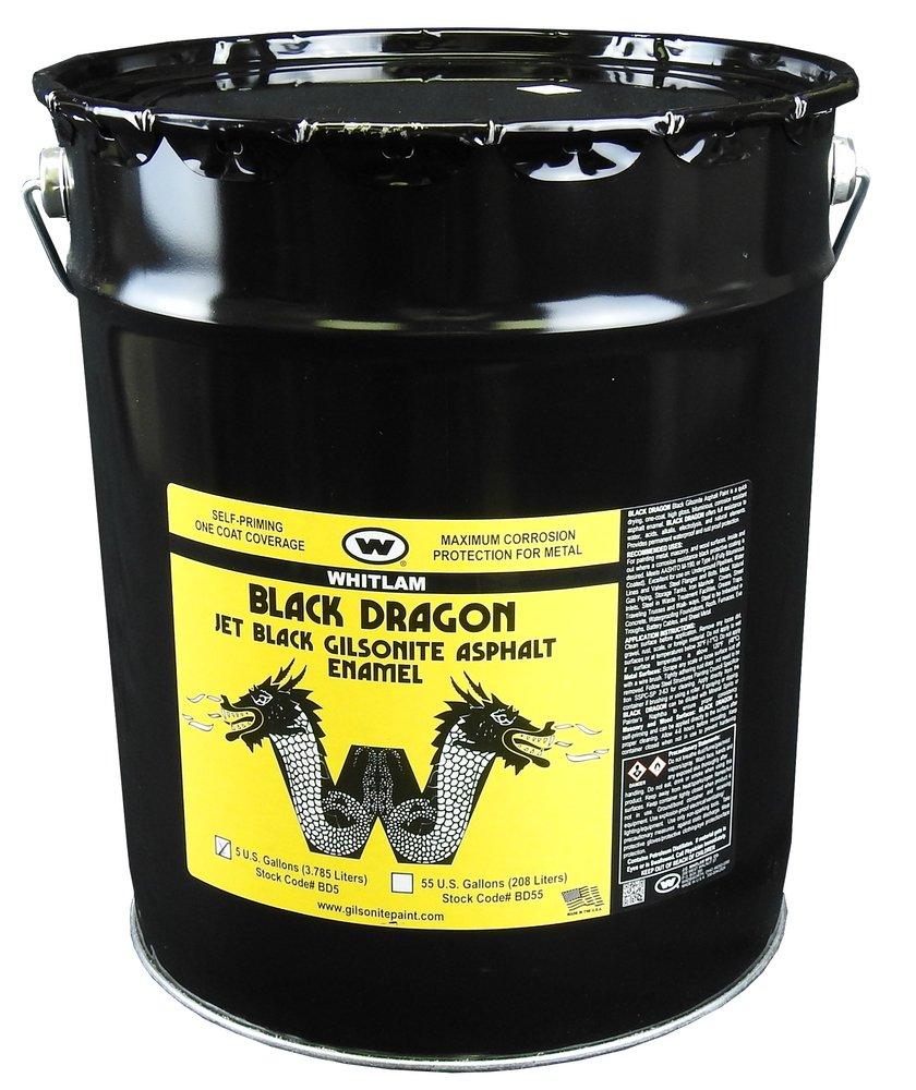 WHITLAM Black 5 gal. Asphalt Paint 