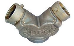 4 x 2-1/2 x 2-1/2 in. NST Cast Brass Double Clapper Inlet