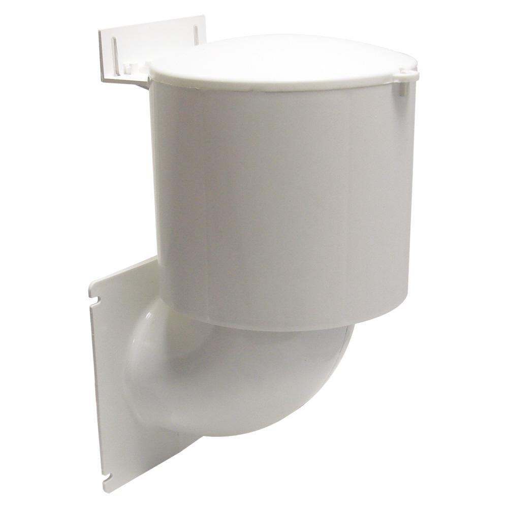 LAMBRO White 4 x 13-3/10 in. ABS and Polystyrene Dryer Vent 