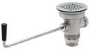 Zurn Chrome Plated Flat Strainer with Rotary Waste Valve and Lever Twist Handle 