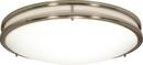 13W 3-Light Small Round Flushmount Ceiling Light in Brushed Nickel