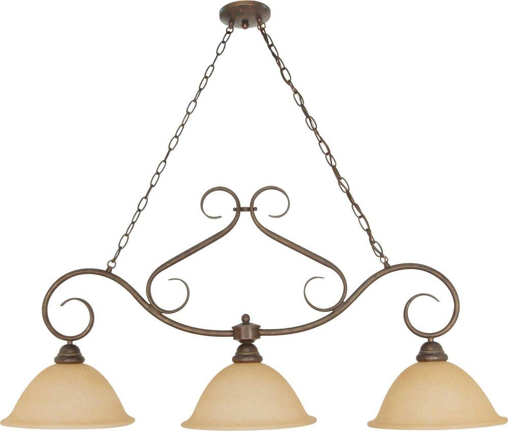 NUVO Sonoma Bronze 100W 3-Light Island Pendant Light Fixture 
