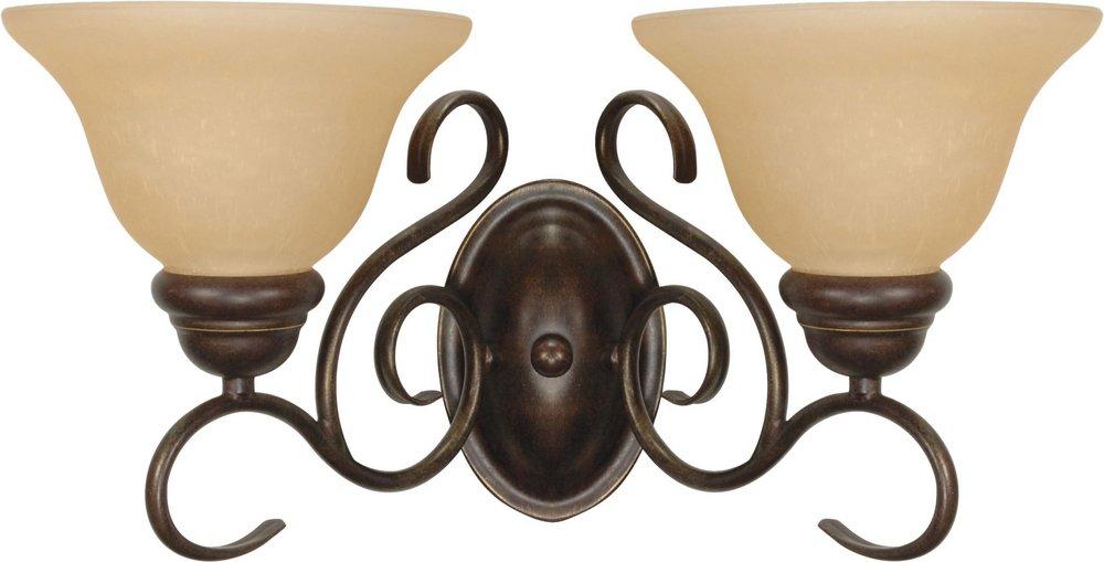 NUVO Sonoma Bronze 60W 2-Light Vanity Light Fixture 