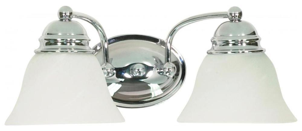 NUVO Brushed Nickel 100W 2-Light Vanity Fixture 