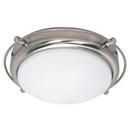 2 Light 13W 13-1/2 in. Flush Mount Ceiling Fixture Brushed Nickel