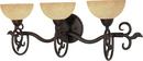 3-Light Vanity Fixture with Tuscan Suede Glass in Old Bronze