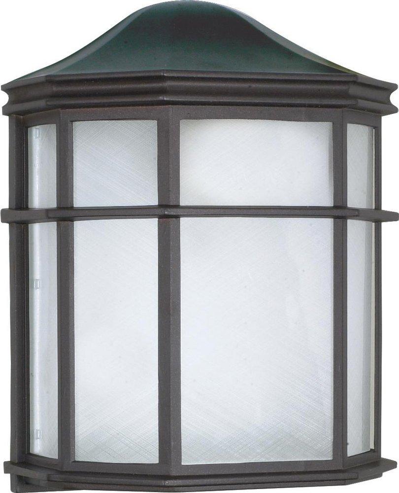 NUVO Textured Black 60 W 1-Light A19 Wall Lantern 