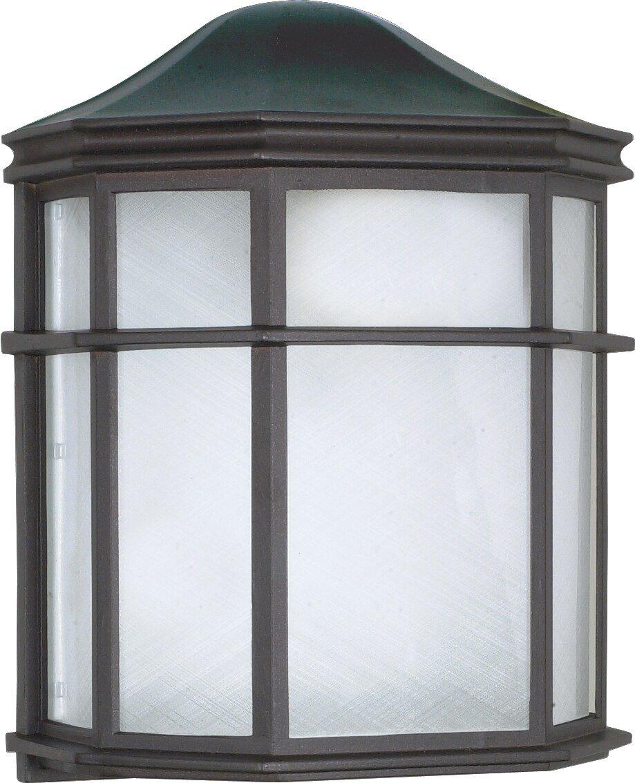 NUVO Textured Black 60W 1-Light 9-3/4 in. Outdoor Wall Sconce 