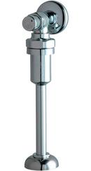 Chicago Faucets Polished Chrome Angle Urinal Valve with Riser Anti-Siphon Vacuum Breaker 