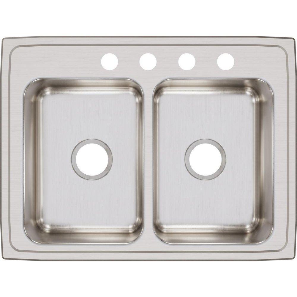 Elkay Lustrous Satin 29 x 22 in. Stainless Steel Double Bowl Drop-in Kitchen Sink in Lustrous Satin 