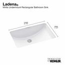 KOHLER White Undermount Bathroom Sink with Overflow 