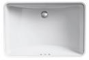 KOHLER White Undermount Bathroom Sink with Overflow 