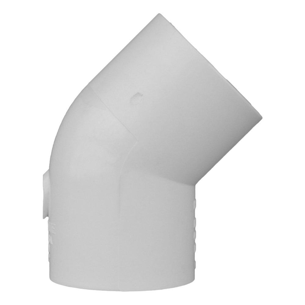 White PVC Schedule 40 45&deg; Elbow 