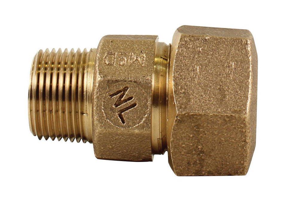 A.Y. McDonald Compression x MNPT Water Service Brass Coupling 