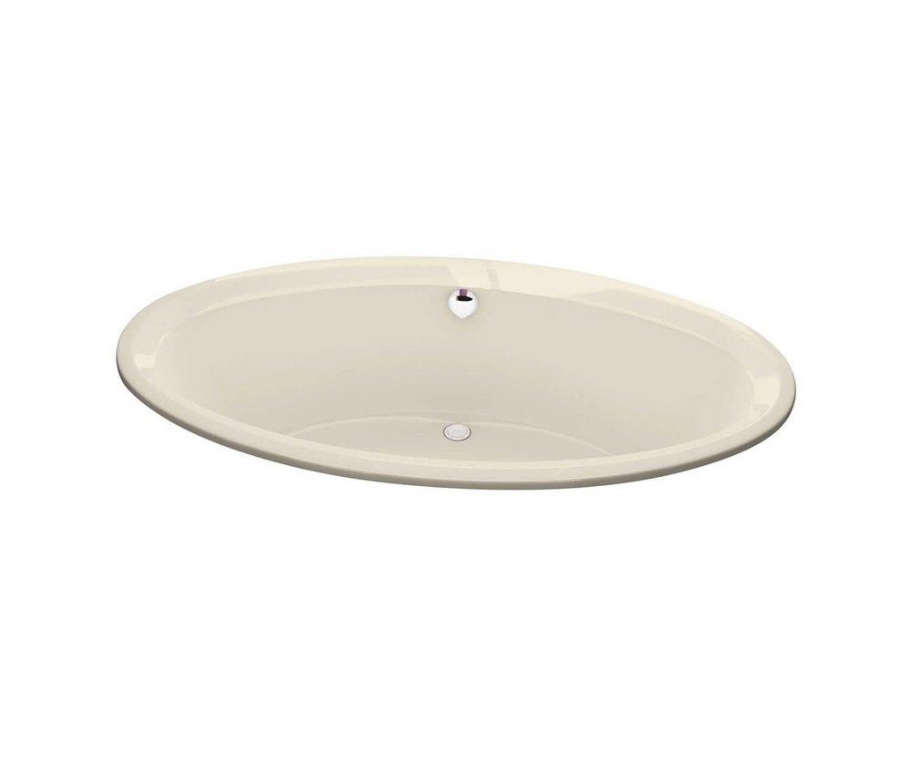 Bone 71-5/8 x 42 in. Whirlpool Drop-In Bathtub with Center Drain 