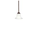 100 W 1-Light Medium Pendant with Etched Seedy in Tannery Bronze