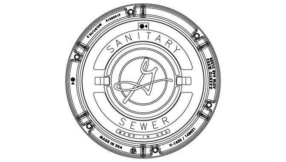 EJ Manhole Ring & Cover Sanitary Sewer Town 