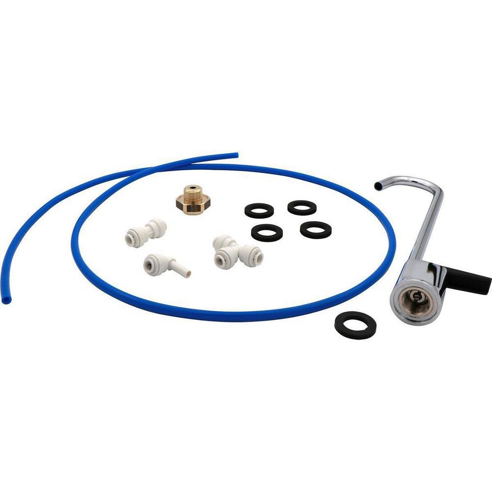 Halsey Taylor Polished Chrome/Bright Polished Stainless Steel Single Handle Metering Handle Water Filter Faucet 