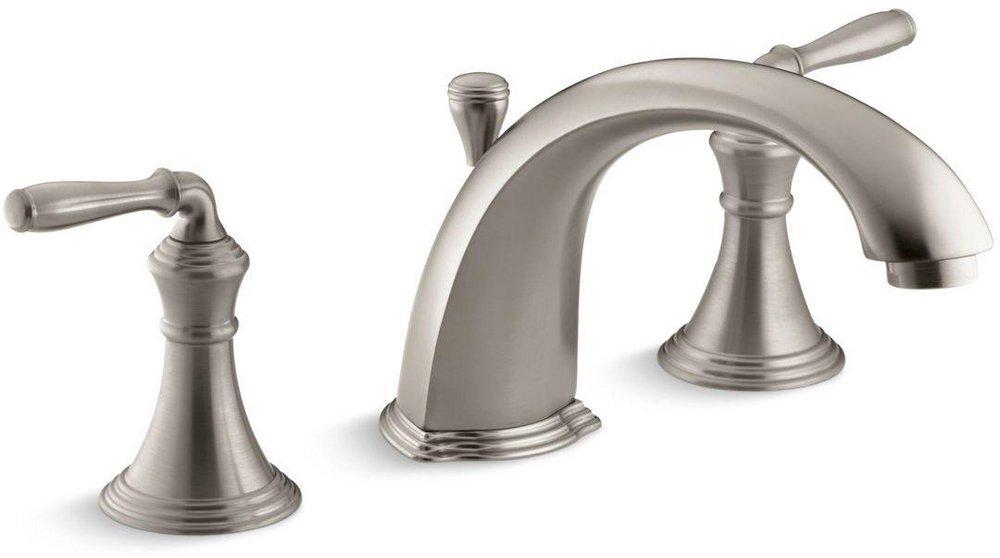 KOHLER Vibrant&reg; Brushed Nickel Two Handle Roman Tub Faucet Trim Only 