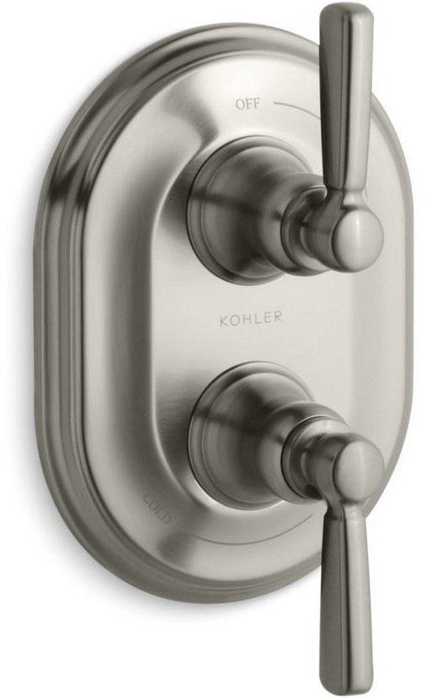 KOHLER Vibrant&reg; Brushed Nickel Two Handle Shower Faucet Trim Only 