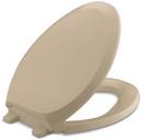Elongated Closed Front Toilet Seat with Cover in Mexican Sand