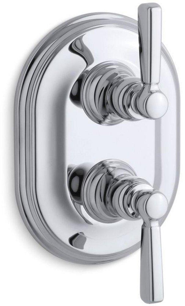KOHLER Polished Chrome Two Handle Shower Faucet Trim Only 