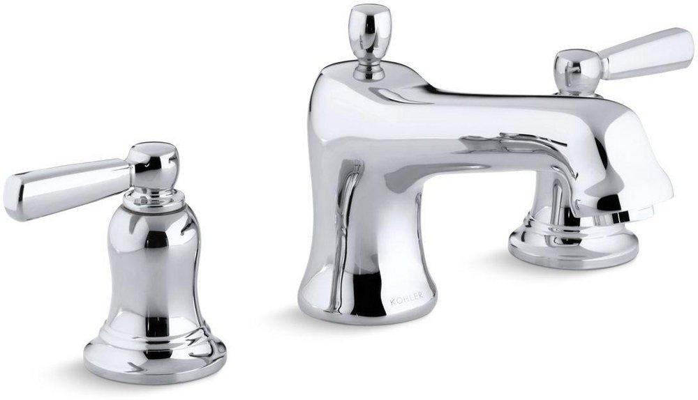 KOHLER Polished Chrome Bath Faucet Trim with Double Metal Lever Handle 