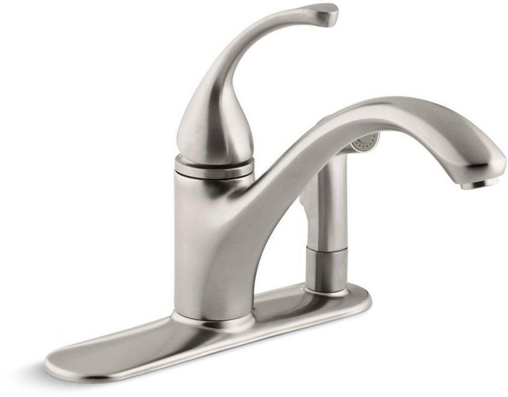KOHLER Vibrant&reg; Stainless Single Handle Kitchen Faucet 
