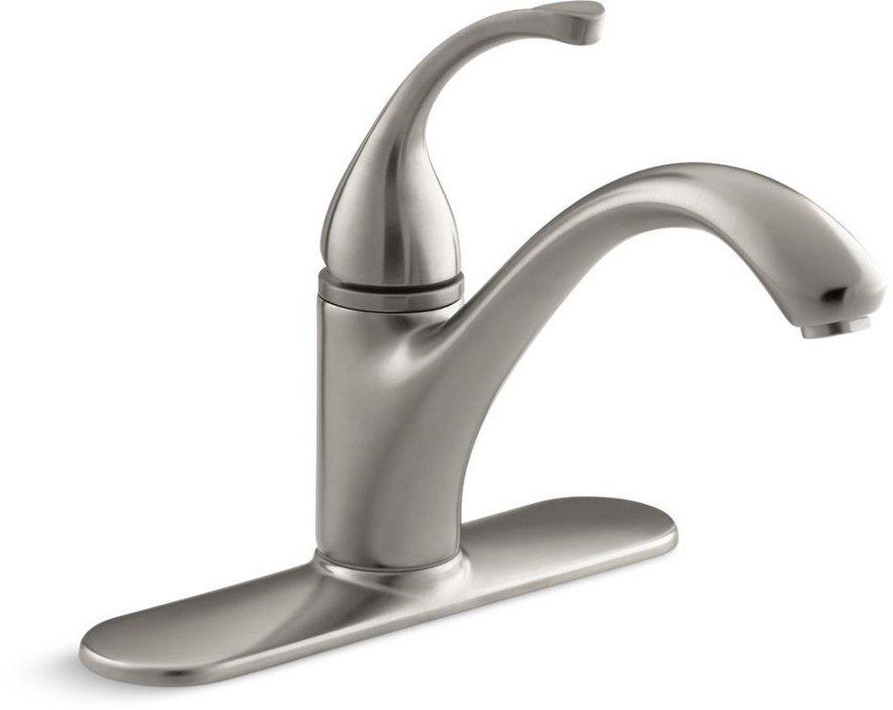 KOHLER Vibrant&reg; Stainless Single Handle Kitchen Faucet 