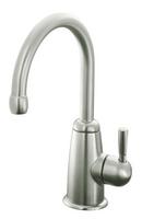 1-Hole Beverage Faucet with Contemporary Design and Single Lever Handle in Vibrant Stainless