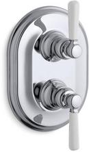 Stacked Valve Trim with Single Lever Handle in Polished Chrome