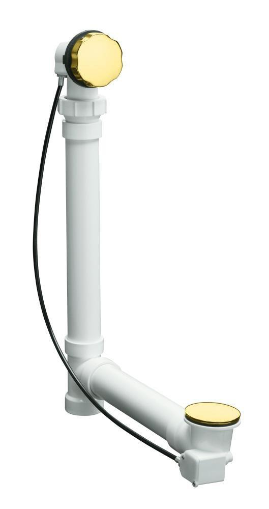KOHLER Vibrant&reg; Polished Brass 21 in. Metal Cable Drain 