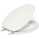KOHLER Almond Molded Wood Elongated Closed Front With Cover Toilet Seat 