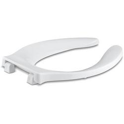 Elongated Open Front Toilet Seat in White