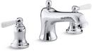 Bath Faucet Trim with Double Ceramic Lever Handle in Polished Chrome