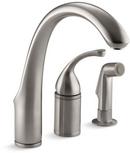 KOHLER Vibrant&reg; Stainless Single Handle Kitchen Faucet with Side Spray 