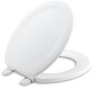 Round Closed Front Toilet Seat with Cover in White