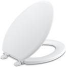 Elongated Closed Front Toilet Seat with Cover in White