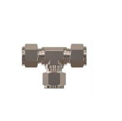 3/8 in. OD Straight Carbon Steel Union Tee Double