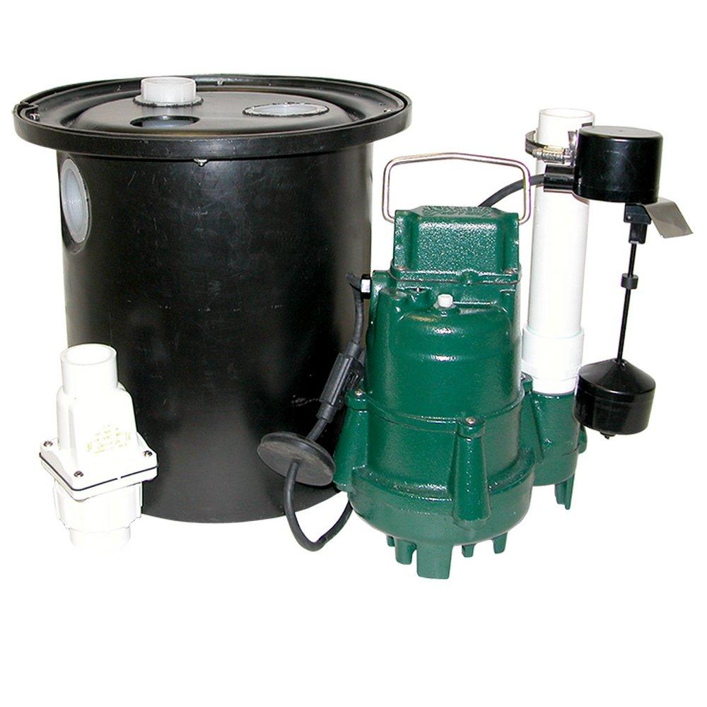 Zoeller Pump Co Single Port Drain Pump System with Polypropylene Basin & Lid 