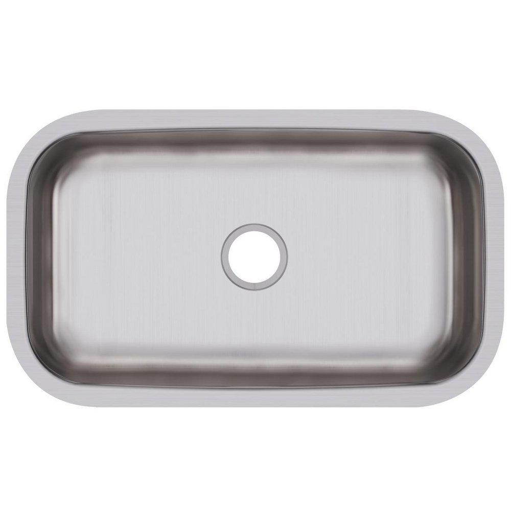 Dayton Radiant Satin 30-1/2 x 18-1/4 in. No Hole Stainless Steel Single Bowl Undermount Kitchen Sink 
