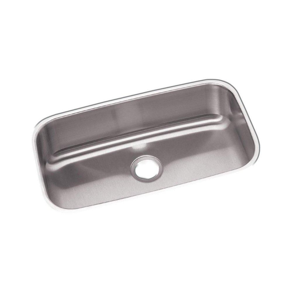 Dayton Radiant Satin 30-1/2 x 18-1/4 in. No Hole Stainless Steel Single Bowl Undermount Kitchen Sink 